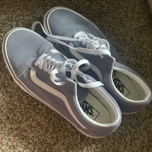 Never worn blue grey Vans. 8 mens 9.5 womens